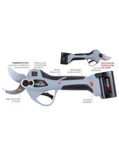 Tijera Eléctrica Arvipo PS37 EVO2 + 3 Baterías + Cargador (30070023003)